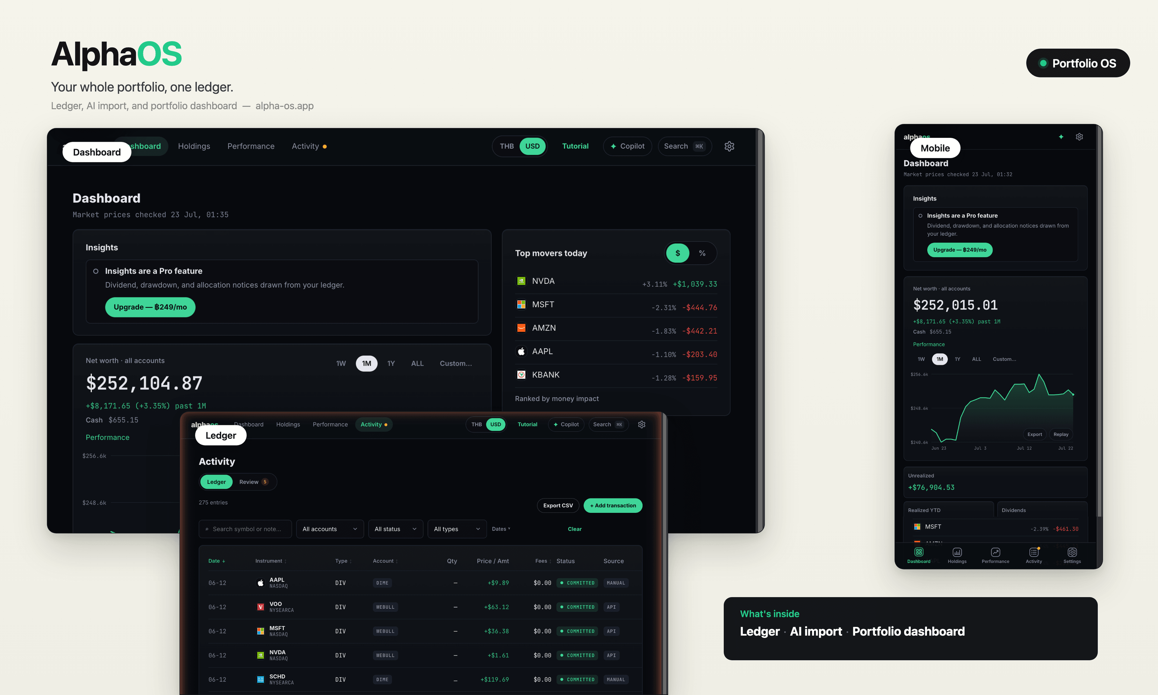 AlphaOS product montage